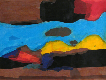 Janet Kigusiuq, Composition (Muskox by the water) (detail). Courtesy of Feheley Fine Arts