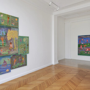 Slimen Elkamel, Ligne(s) de vie, vue d'exposition. Avec l'aimable autorisation de la Galerie Mariane Ibrahim