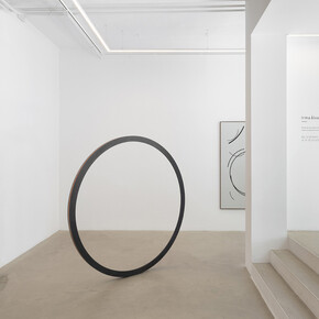 Irma Álvarez-Laviada, Pasar de una idea a otra como se pasa de una curva cóncava a una convexa, vista de exhibición. Cortesía de la Galería Juan Silió