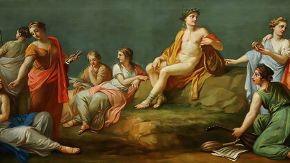 Antonio Zucchi Apollo and the Muses (1767)