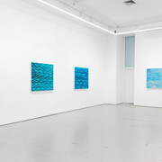 Benjamin Butler, Water paintings, exhibition view. Courtesy of Klaus von Nichtssagend Gallery 