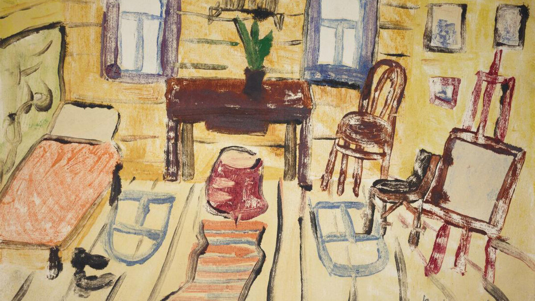 V.N. Nemukhin, Priluki. In the large room (detail), 1956. Courtesy of New Tretyakov Gallery 