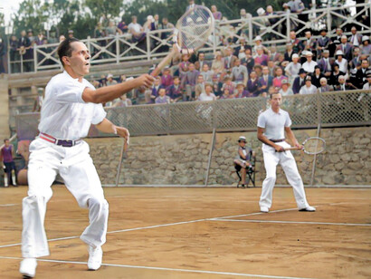 Ricardo Saprissa Aymá en primer plano - Tenis Dobles Masculino por España contra Estados Unidos