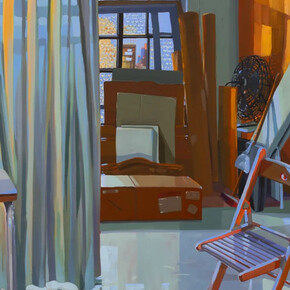 Keiran Brennan Hinton, The blue studio, 2025. Courtesy of Charles Moffett Gallery