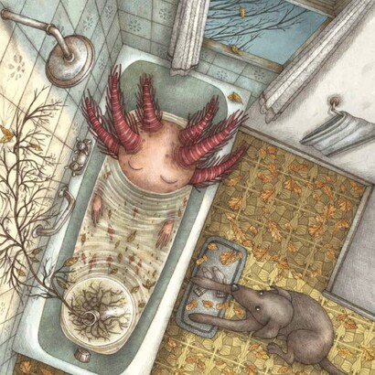 "Il richiamo della Palude", di Davide Calì e Marco Somà. Tavole cortesia Kite edizioni