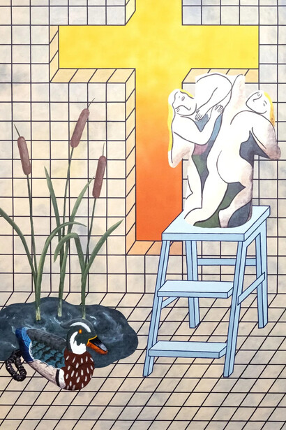 Gustav Hamilton, Rudy on a stool, 2025. Courtesy of David B. Smith Gallery