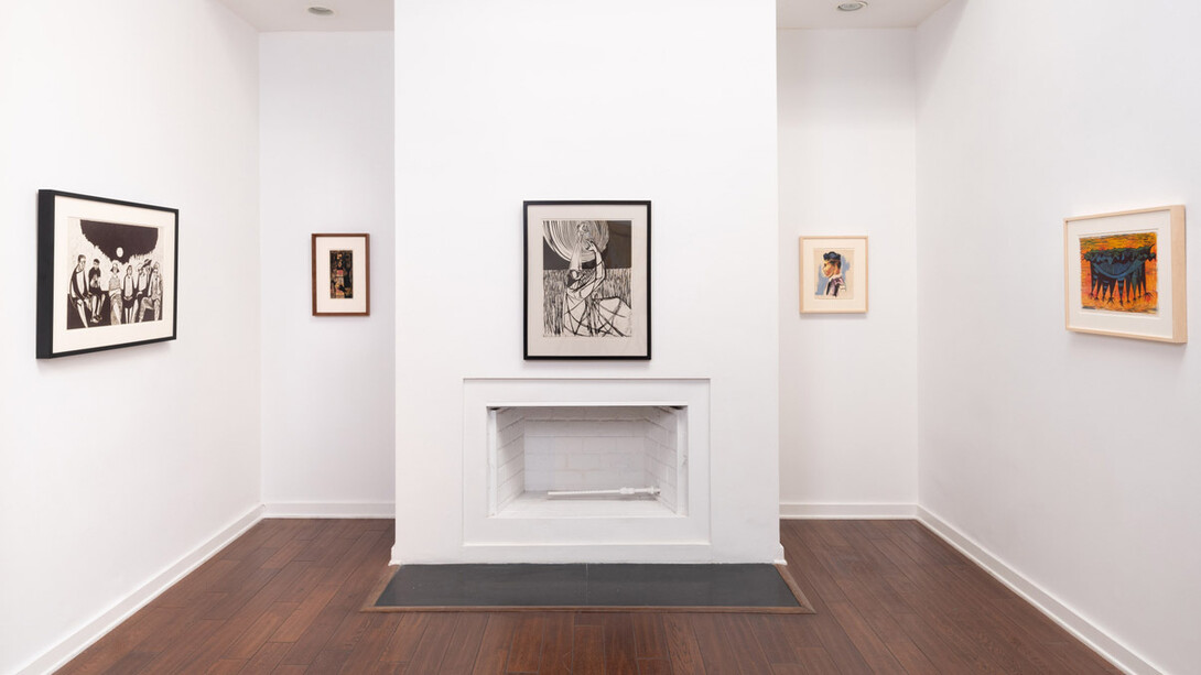 Samella Lewis, The work is never finished: prints, drawings, and paintings, exhibition view. Courtesy of Louis Stern Fine Arts