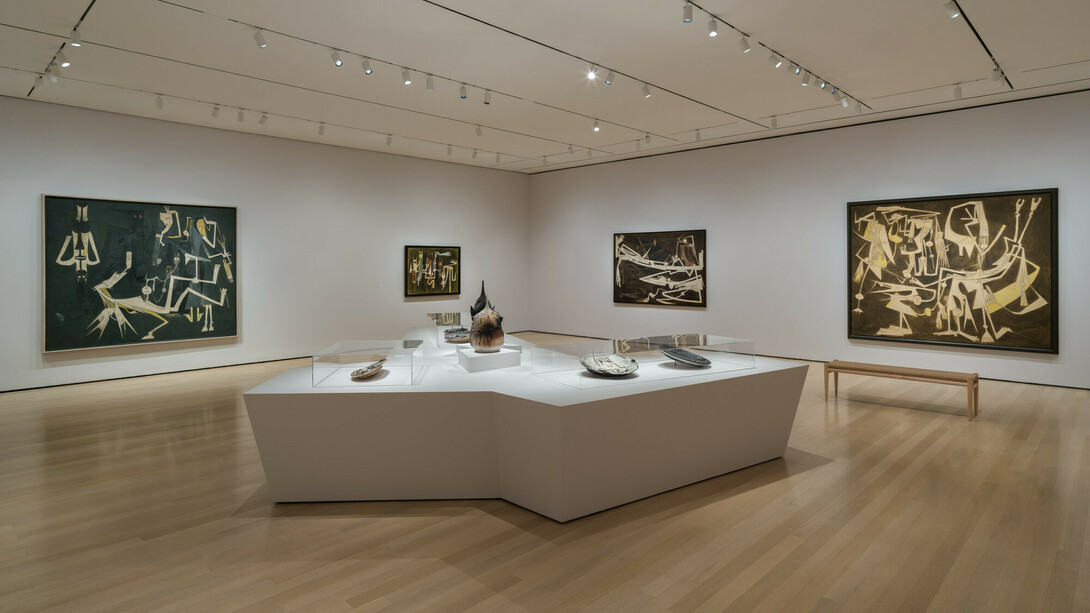 Wifredo Lam, When I don’t sleep, I dream, exhibition view. Courtesy of MoMA