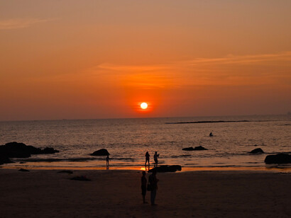 Sunset in Goa, India - maintaining open spaces as commons is crucial for human well-being @ Ashish Kothari