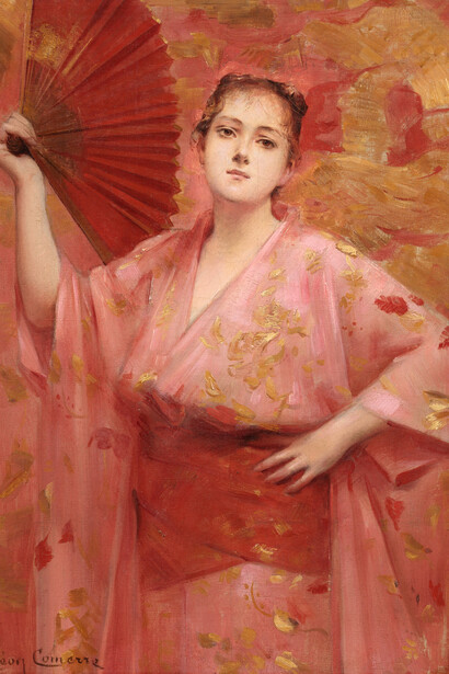 Léon-François Comerre, Mademoiselle Achille Fould en Japonaise, sans date. Avec l'aimable autorisation du Musée Jean-Jacques Henner