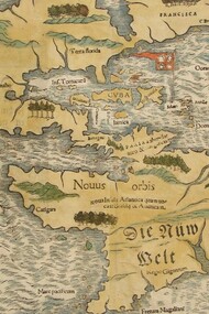 Mapa del Nuevo Mundo de Sebastián Münster (1552)