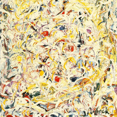Jackson Pollock, "Shimmering Substance", dettaglio, 1946, Museum of Modern Art (MoMA), New York City, USA