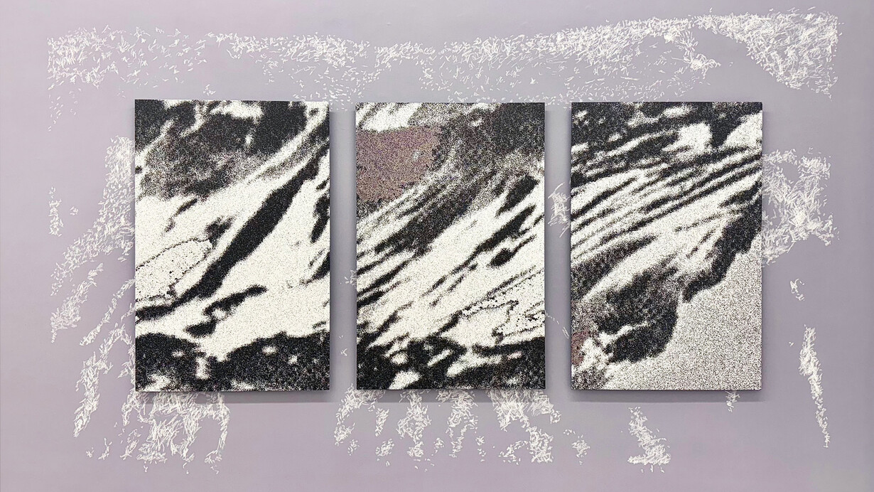 Manuel Diego Sánchez, Herðubreið (Icelandic blue) (detail), 2026. Courtesy of Juan Silió Gallery