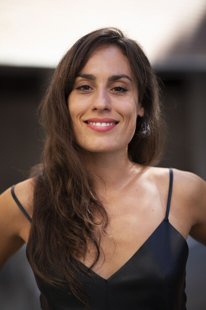 Francesca Anna Bellucci, part of the cast of the play "Sons". Courtesy of the Teatro Golden