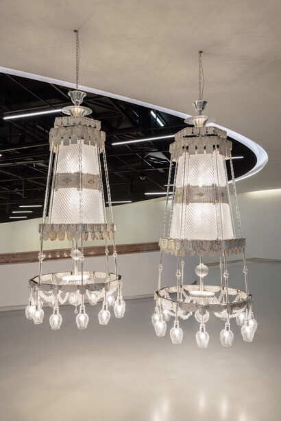 Cerith Wyn Evans, Forms in space… by light (in time), exhibition view. Courtesy of MAAT