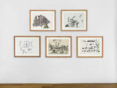 José Gamarra, Murmures dans la forêt, vue de l'exposition. Avec l'aimable autorisation de la galerie Xippas