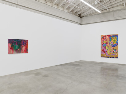 Nasim Hantehzadeh, Tickles, dance, and goosebump blooms, exhibition view. Courtesy of the artist and Night Gallery, Los Angeles. Photography by Marten Elder