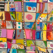 Uman, Grid painting #9 (detail), 2025. Courtesy of Nicola Vassell Gallery