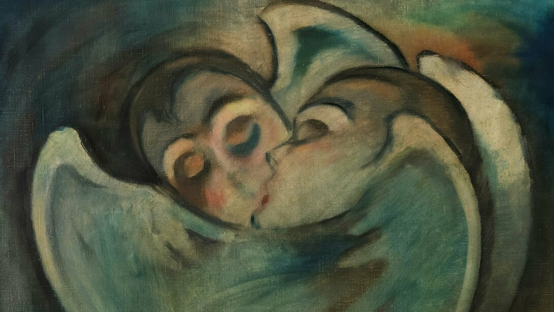 "Suudelma" (kiss), 1916, by the Finnish painter William Rosenberg