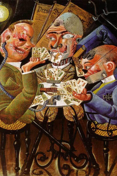 Otto Dix, Los jugadores de cartas (1920)