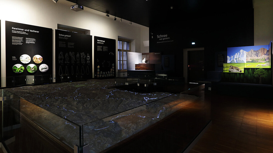 Climate change in Styria, exhibition view. Courtesy of Natural History Museum