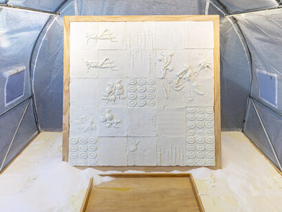 Yasmine El Meleegy, Red gold, exhibition view. Courtesy of Mattress Factory