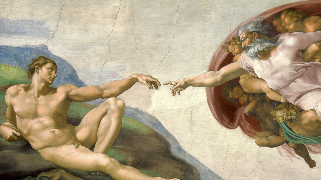 Miguel Ángel, La creación de Adán (circa 1511)