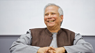 Nobel Peace Prize winner Muhammad Yunus championed his concept of social business as a way to release deprived people from the ‘prison’ of welfare at a special summit hosted by the University of Salford, 2013