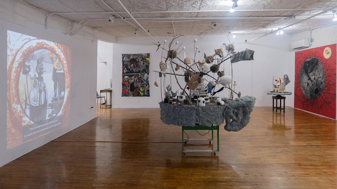 Gaku Tsutaja, Pidgingo-no-Inko, exhibition view. Courtesy of Ulterior Gallery 