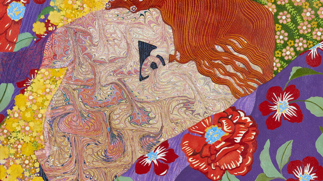 Dinorá Justice, Portrait 95, after Klimt (detail), 2025. Courtesy of Gallery NAGA