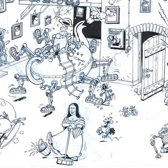 Joyeux anniversaire, Léonard! Courtesy of Huberty & Breyne Gallery