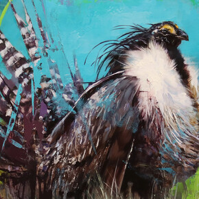 Lindsey Kustusch, The gunnison Sage-Grouse (detail), 2023. Courtesy of Abend Gallery