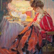 Ulisse Caputo, Lavoro di sera, 1909