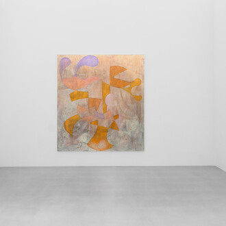 Charline von Heyl, vue de l’exposition. Avec l’aimable autorisation de la Galerie Xavier Hufkens