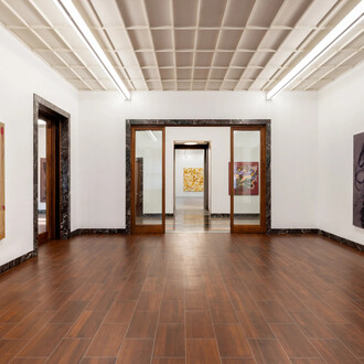 Austyn Weiner, Something borrowed, something plum, exhibition view. Courtesy of Galleria Massimo De Carlo