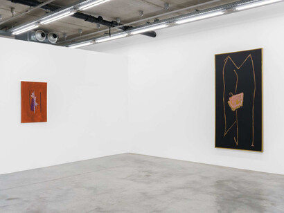 Open edges: Erik Lindman & Robert Motherwell, vue de l’exposition. Avec l’aimable autorisation d’Almine Rech