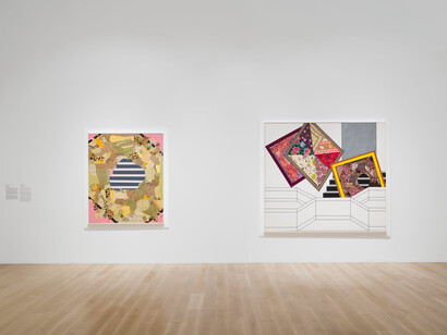 Miriam Schapiro, 1967–1972, exhibition view. Courtesy of the Institute of Contemporary Art