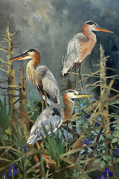 John Alexander, Searching for something (detail), 2025. Courtesy of Berggruen Gallery 