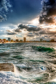 Atardecer en el malecón de la Habana, Cuba