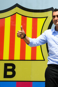 Ernesto Valverde, el día de su presentación como nuevo entrenador del Barça 