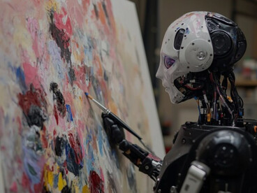 A robotic painter brings the concept of a virtual artist to life, merging tradition with technology