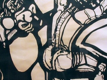 Opera di Delia del Carril in una foto di gata ferrari 
