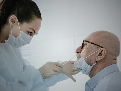 Though widely used, nasal swabs like this generate medical waste and discomfort with each test