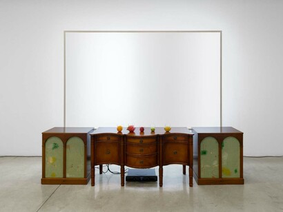 Yuko Mohri, Falling water given, exhibition view. Courtesy of Tanya Bonakdar Gallery