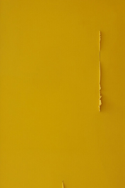 Herbert Warmuth, Gelb durch gelb (detail), 2016. Courtesy of Rehbein Gallery
