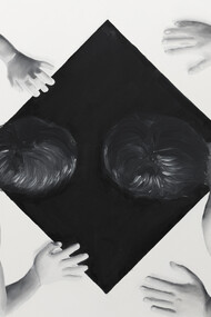 Fabrizio Evangelisti. 'L'oscuro fascino dell'inquadramento',  2015. 100x100 cm