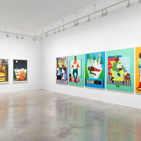 Nina Chanel Abney, Now what? Or what else? Exhibition view. Courtesy of Perrotin