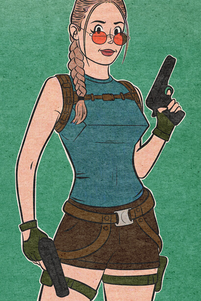 Sarah Sumeray, Biblically accurate Lara Croft (detail). Courtesy of Spoke Art 