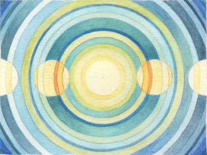Transition #4, watercolour, 12 x 10 cm, Mark Weighton 2020