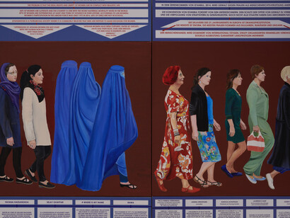 Artistes variés, Seven paintings – Seven encounters, vue de l'exposition. Avec l'aimable autorisation de Mudam